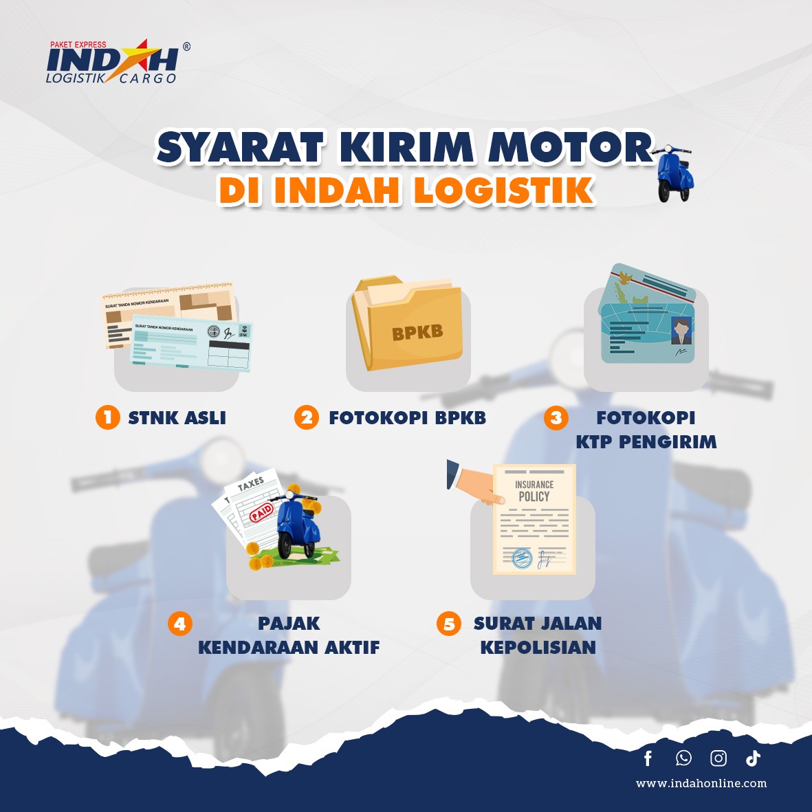 Syarat Kirim Motor Indah Logistik