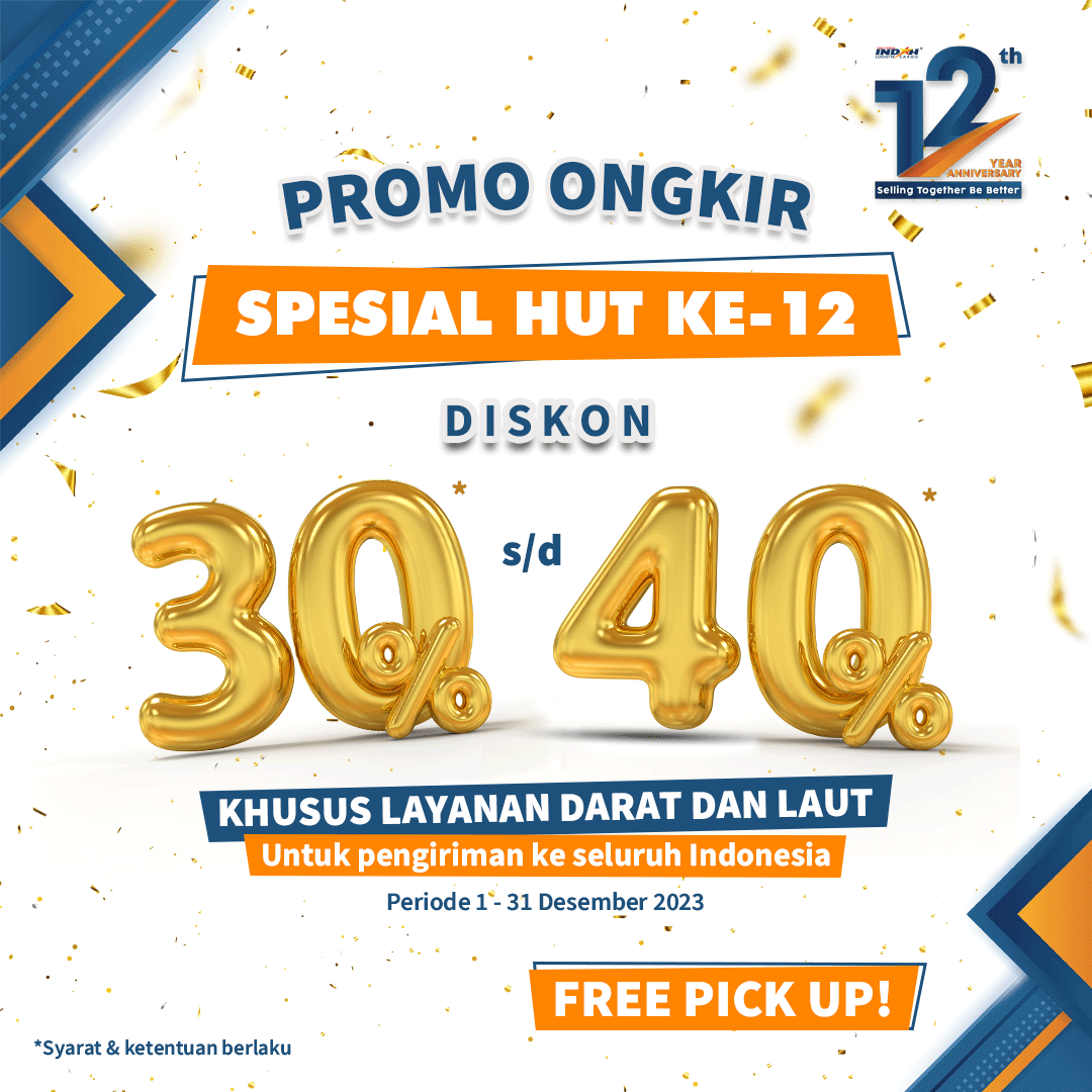 Promo Diskon Ongkir Spesial HUT ke-12